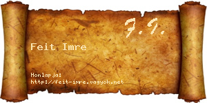 Feit Imre névjegykártya